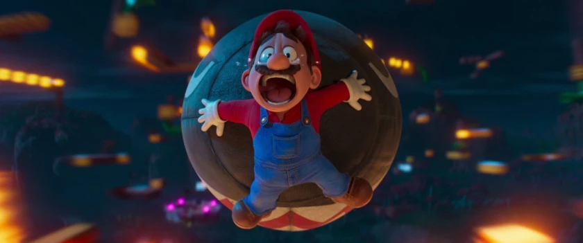 Mario top mermide uçuyor.